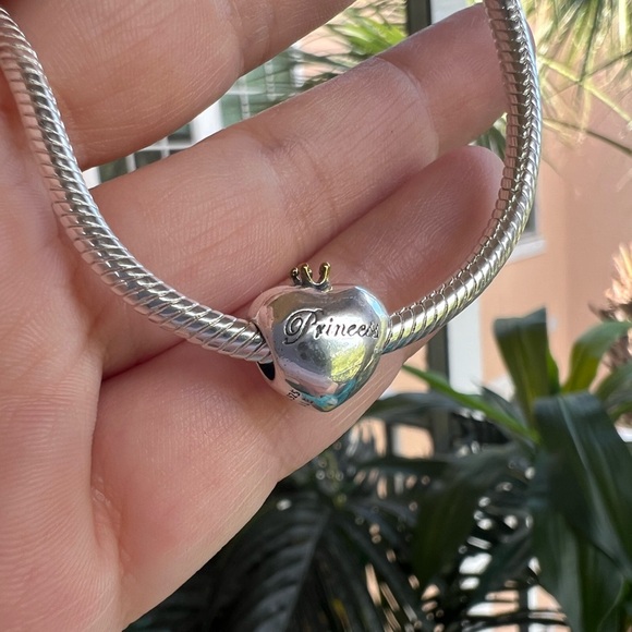 Princess Pink Heart Two-Tone Charm - Picture 11 of 12